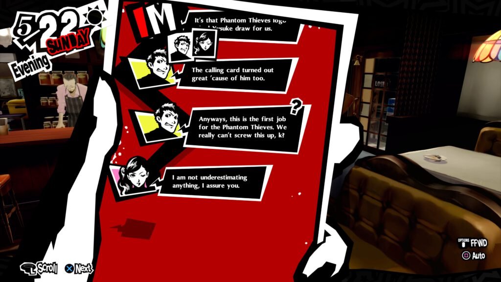 Persona 5 Royal Texting