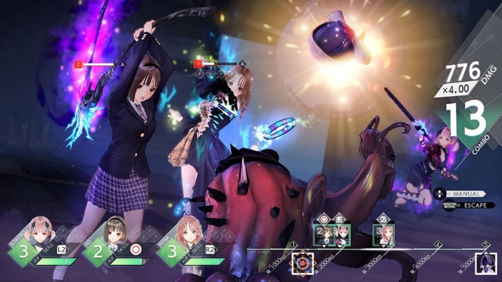 blue reflection second light combat