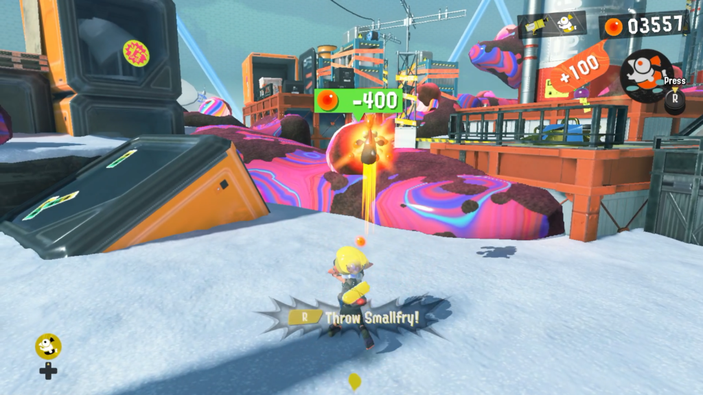 Splatoon 3 Chicken eats Fuzz