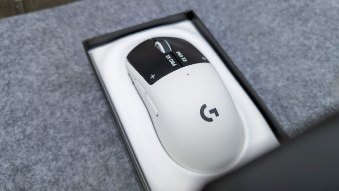 Logitech Pro X2 Superstrike mouse in box
