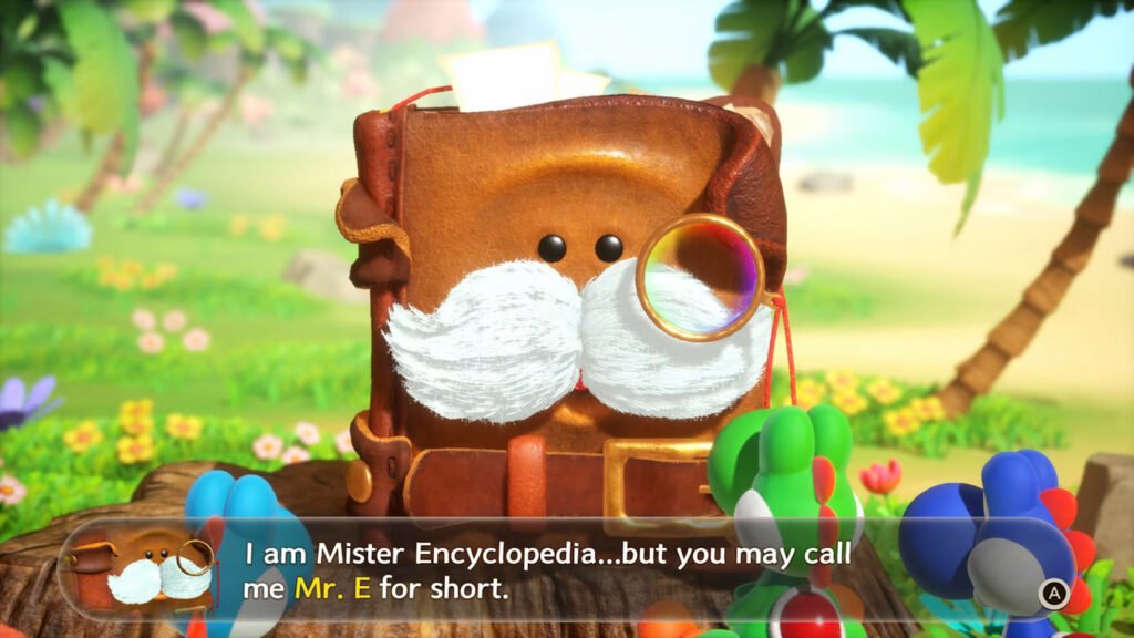 yoshi 1 - GamersPack ישראל Cartoon brown encyclopedia with a big white mustache and round magnifying glass on a sunny tropical beach scene. yoshi 1
