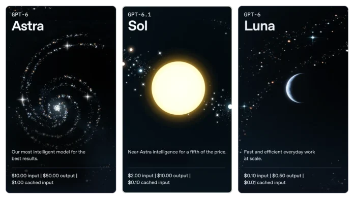תרשים התמחור הרשמי של OpenAI; מחירי API בדולר, לפי הפרסום בעת ההכרזה. תמונה: OpenAI · למקור הרשמי