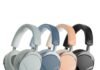 Beyerdynamic AVENTHO Y מגיעות לישראל: סוללה נשלפת ו-ANC Row of Beyerdynamic over-ear headphones in pastel colors arranged in a curved line, showcasing color options from gray to black.
